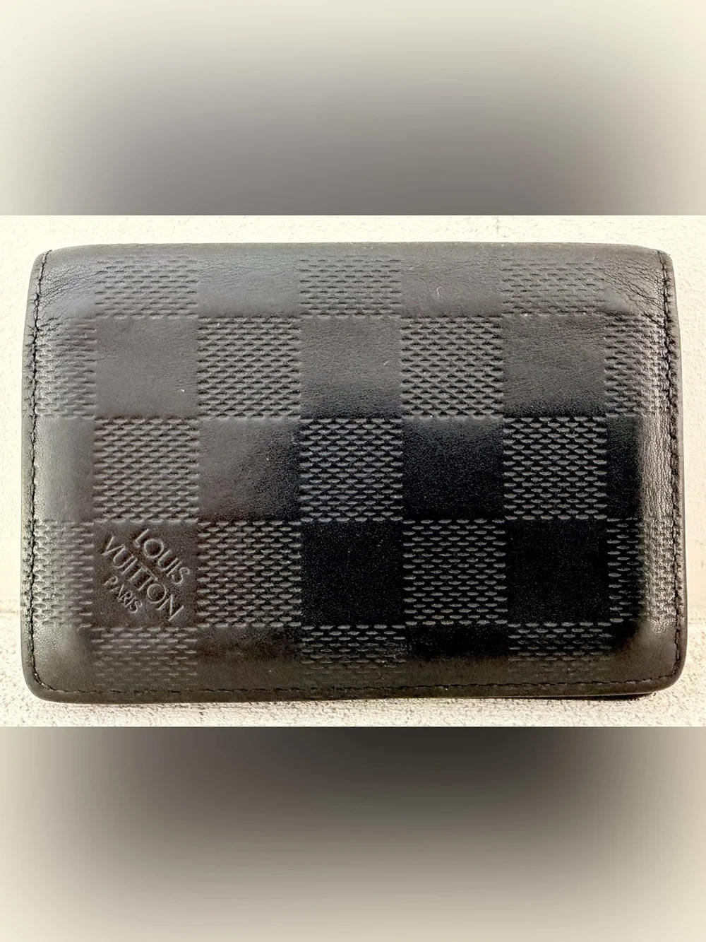 LOUIS VUITTON Damier Infini Pocket Organizer Black N63197